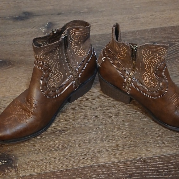 Coolway Brown Leather Boots Size 7 - Picture 3 of 9